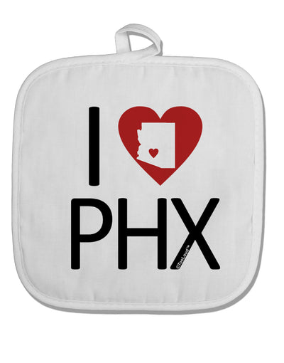 I Heart Phoenix White Fabric Pot Holder Hot Pad-Pot Holder-TooLoud-White-Davson Sales