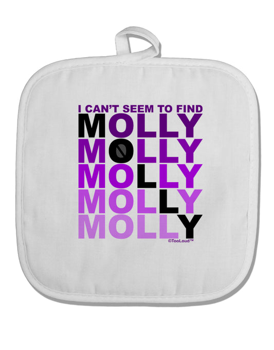Find Molly Purple White Fabric Pot Holder Hot Pad-Pot Holder-TooLoud-White-Davson Sales