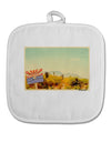 Arizona Scene Watercolor White Fabric Pot Holder Hot Pad-Pot Holder-TooLoud-White-Davson Sales