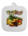 Fruity Fruit Basket 2 White Fabric Pot Holder Hot Pad-Pot Holder-TooLoud-White-Davson Sales