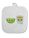 Cute Tequila Shot and Lime Wedge White Fabric Pot Holder Hot Pad by TooLoud-Pot Holder-TooLoud-White-Davson Sales