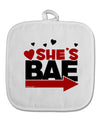 She's BAE - Right Arrow White Fabric Pot Holder Hot Pad-Pot Holder-TooLoud-White-Davson Sales