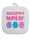 TooLoud Eggspert Hunter - Easter - Pink White Fabric Pot Holder Hot Pad-Pot Holder-TooLoud-White-Davson Sales