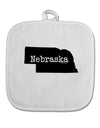 Nebraska - United States Shape White Fabric Pot Holder Hot Pad by TooLoud-Pot Holder-TooLoud-White-Davson Sales