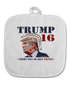 Trump - Hell Toupee White Fabric Pot Holder Hot Pad-Pot Holder-TooLoud-White-Davson Sales