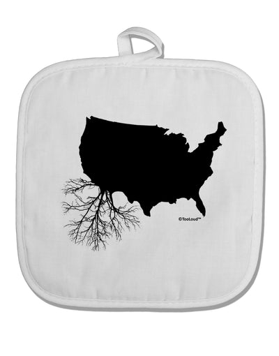 American Roots Design White Fabric Pot Holder Hot Pad by TooLoud-Pot Holder-TooLoud-White-Davson Sales