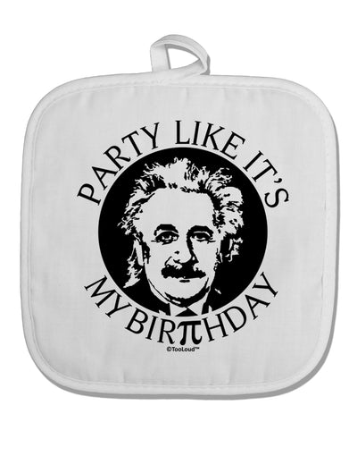 Pi Day - Birthday Design White Fabric Pot Holder Hot Pad by TooLoud-Pot Holder-TooLoud-White-Davson Sales