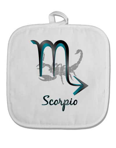 Scorpio Symbol White Fabric Pot Holder Hot Pad-Pot Holder-TooLoud-White-Davson Sales