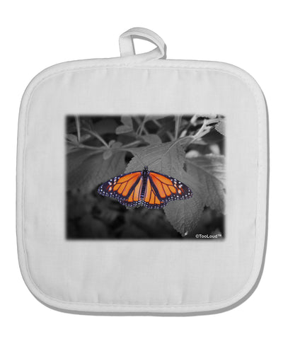 Monarch Butterfly Photo White Fabric Pot Holder Hot Pad-Pot Holder-TooLoud-White-Davson Sales