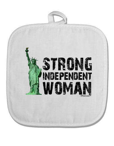 Statue of Liberty Strong Woman White Fabric Pot Holder Hot Pad by TooLoud-Pot Holder-TooLoud-White-Davson Sales