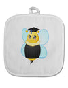 Graduation Bee White Fabric Pot Holder Hot Pad by TooLoud-Pot Holder-TooLoud-White-Davson Sales