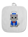 Patriotic Cat White Fabric Pot Holder Hot Pad by TooLoud-Pot Holder-TooLoud-White-Davson Sales