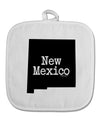 New Mexico - United States Shape White Fabric Pot Holder Hot Pad by TooLoud-Pot Holder-TooLoud-White-Davson Sales