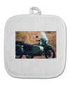 Sidecar Motorcycle Photo White Fabric Pot Holder Hot Pad-Pot Holder-TooLoud-White-Davson Sales