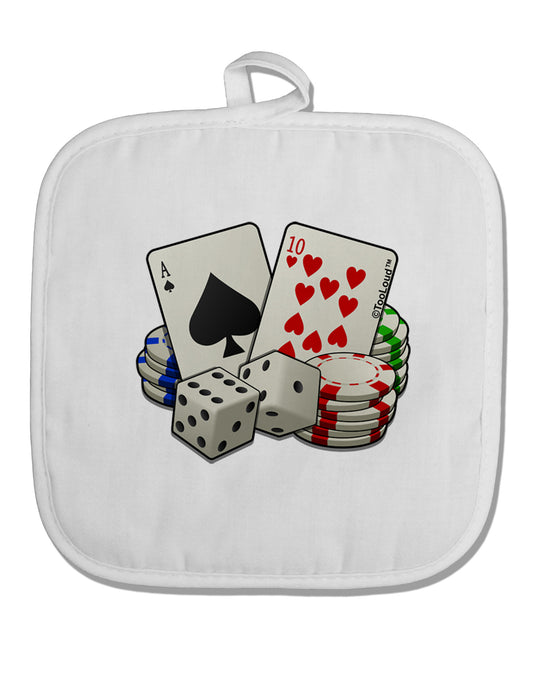 Gambling Weapons White Fabric Pot Holder Hot Pad-Pot Holder-TooLoud-White-Davson Sales