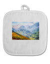 Colorado Fog Mountains White Fabric Pot Holder Hot Pad-Pot Holder-TooLoud-White-Davson Sales