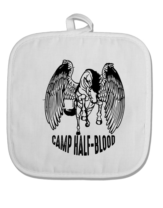 TooLoud Camp Half-Blood Pegasus White Fabric Pot Holder Hot Pad-PotHolders-TooLoud-Davson Sales