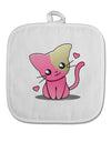 Kawaii Kitty White Fabric Pot Holder Hot Pad-Pot Holder-TooLoud-White-Davson Sales