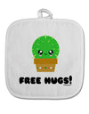 Cute Cactus - Free Hugs White Fabric Pot Holder Hot Pad-Pot Holder-TooLoud-White-Davson Sales