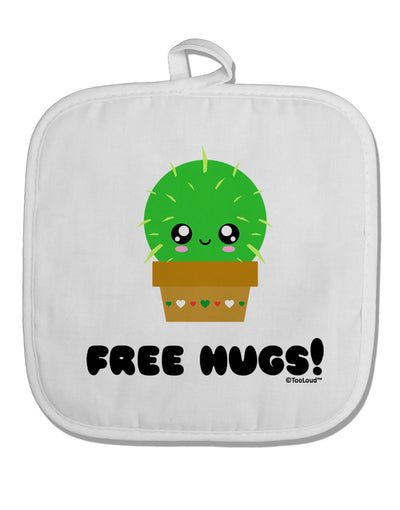 Cute Cactus - Free Hugs White Fabric Pot Holder Hot Pad-Pot Holder-TooLoud-White-Davson Sales