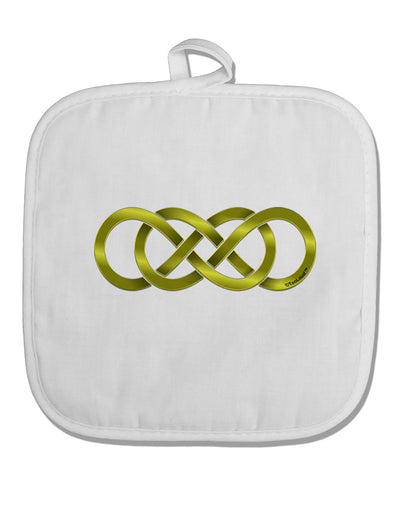 Double Infinity Gold White Fabric Pot Holder Hot Pad-Pot Holder-TooLoud-White-Davson Sales