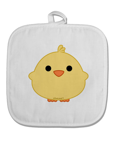 Cute Little Chick - Yellow White Fabric Pot Holder Hot Pad by TooLoud-Pot Holder-TooLoud-White-Davson Sales