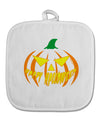 Happy Halloween Jack Yellow White Fabric Pot Holder Hot Pad-Pot Holder-TooLoud-White-Davson Sales