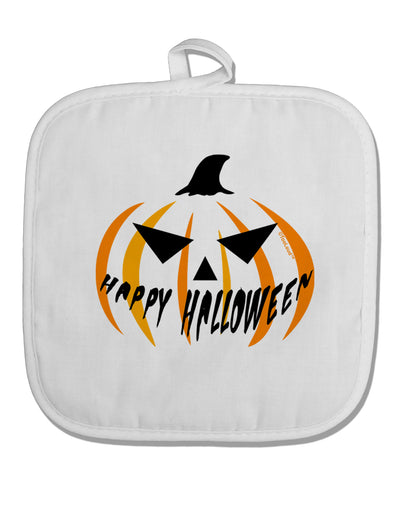 Happy Halloween Jack White Fabric Pot Holder Hot Pad-Pot Holder-TooLoud-White-Davson Sales