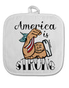 TooLoud America is Strong We will Overcome This White Fabric Pot Holder Hot Pad-PotHolders-TooLoud-Davson Sales