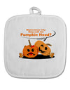 Pumpkin Head White Fabric Pot Holder Hot Pad-Pot Holder-TooLoud-White-Davson Sales