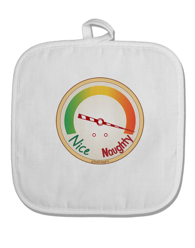 Naughty or Nice Meter Naughty White Fabric Pot Holder Hot Pad-Pot Holder-TooLoud-White-Davson Sales