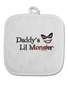 Daddys Lil Monster White Fabric Pot Holder Hot Pad-Pot Holder-TooLoud-White-Davson Sales