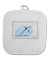 Swordfish Watercolor White Fabric Pot Holder Hot Pad-Pot Holder-TooLoud-White-Davson Sales