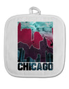 Chicago Abstract 2 White Fabric Pot Holder Hot Pad-Pot Holder-TooLoud-White-Davson Sales