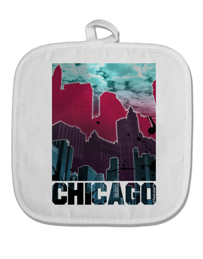 Chicago Abstract 2 White Fabric Pot Holder Hot Pad-Pot Holder-TooLoud-White-Davson Sales