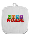 Nicu Nurse White Fabric Pot Holder Hot Pad-Pot Holder-TooLoud-White-Davson Sales
