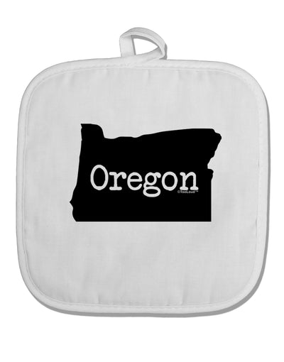 Oregon - United States Shape White Fabric Pot Holder Hot Pad by TooLoud-Pot Holder-TooLoud-White-Davson Sales