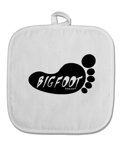 Bigfoot White Fabric Pot Holder Hot Pad by TooLoud-Pot Holder-TooLoud-White-Davson Sales