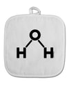 Water Molecule Text White Fabric Pot Holder Hot Pad by TooLoud-Pot Holder-TooLoud-White-Davson Sales