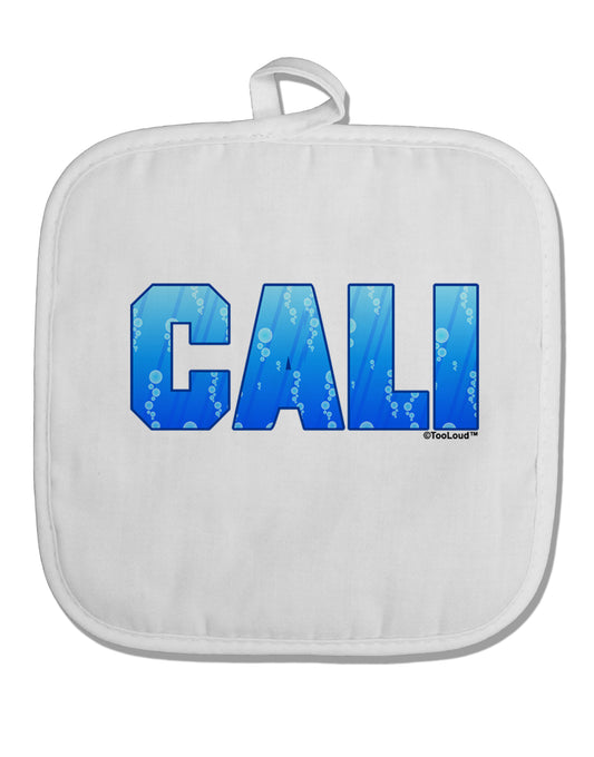Cali Ocean Bubbles White Fabric Pot Holder Hot Pad by TooLoud-Pot Holder-TooLoud-White-Davson Sales