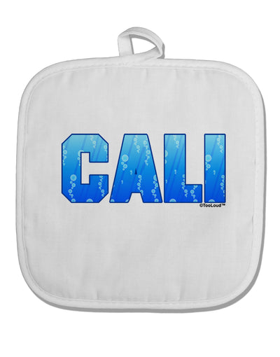 Cali Ocean Bubbles White Fabric Pot Holder Hot Pad by TooLoud-Pot Holder-TooLoud-White-Davson Sales