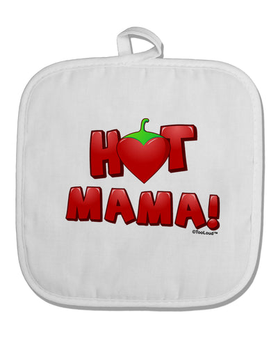 Hot Mama Chili Heart White Fabric Pot Holder Hot Pad-Pot Holder-TooLoud-White-Davson Sales