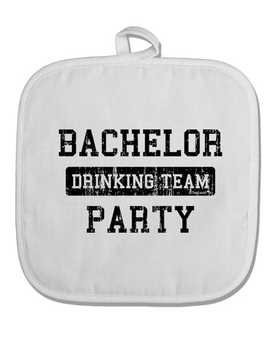 Bachelor Party Drinking Team - Distressed White Fabric Pot Holder Hot Pad-Pot Holder-TooLoud-White-Davson Sales