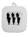 Eleven Pipers Piping White Fabric Pot Holder Hot Pad-Pot Holder-TooLoud-White-Davson Sales