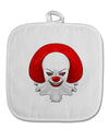 Scary Clown Watercolor White Fabric Pot Holder Hot Pad-Pot Holder-TooLoud-White-Davson Sales