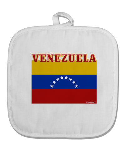 Venezuela Flag White Fabric Pot Holder Hot Pad-Pot Holder-TooLoud-White-Davson Sales