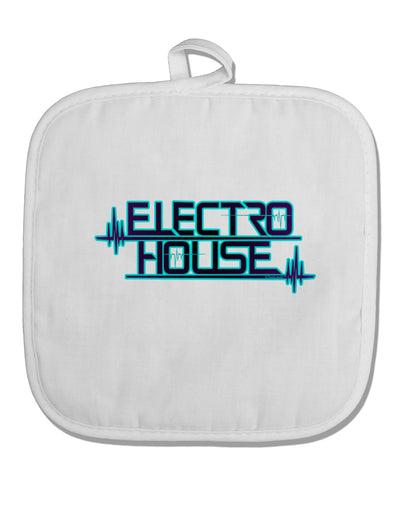 Electro House Bolt White Fabric Pot Holder Hot Pad-Pot Holder-TooLoud-White-Davson Sales