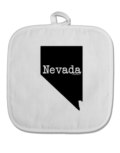 Nevada - United States Shape White Fabric Pot Holder Hot Pad by TooLoud-Pot Holder-TooLoud-White-Davson Sales