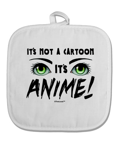 Not A Cartoon Eyes Green White Fabric Pot Holder Hot Pad by TooLoud-Pot Holder-TooLoud-White-Davson Sales