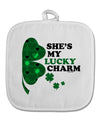 She's My Lucky Charm - Right White Fabric Pot Holder Hot Pad-Pot Holder-TooLoud-White-Davson Sales